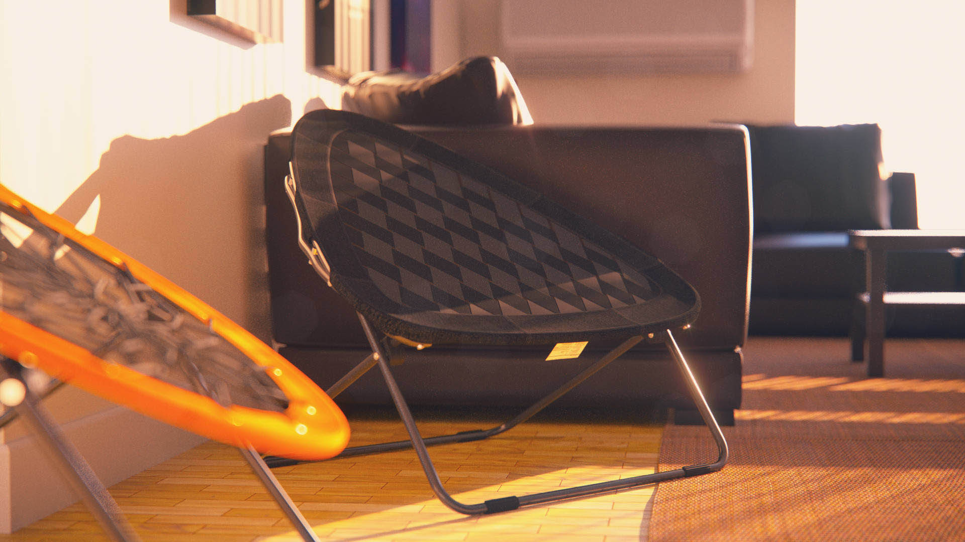 Brenton Studio® Bungee Folding Chair, Black